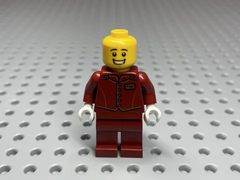LEGO Minifigure Dorman Dark Red Uniform (Alt Head + No Hat/Epaulettes) cty1505
