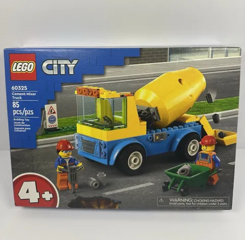 LEGO City Cement Mixer Truck 60325 Complete Set 85 Pieces 4+ Brick Separator