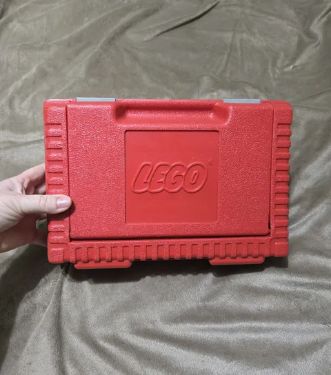 Vtg 80s Red Lego Storage Box/Carrying Case 12x8