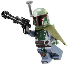 New LEGO Star Wars Boba Fett Minifigure - Head w/ Beard Stubble (sw0396) - 9496
