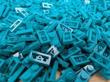 Lego 100 New Dark Turquoise Plates 1 x 2 Studs Pieces # 3023