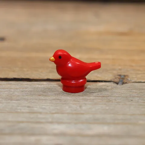 LEGO Red Bird Small with Black Eyes Animal Blue Minifigure 41835pb01