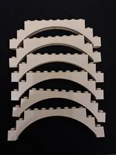 LEGO Parts - Tan Arch 1 x 12 x 3 Raised Arch 5 Cross Supports - No 18838 - QTY 6
