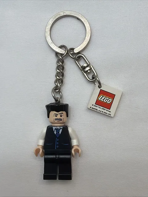 Lego Spider-Man - J. Jonah Jameson Minifigure Keychain #851029 - Rare - 2004