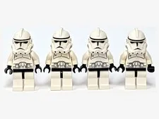 LEGO Star Wars Clone Trooper Phase 2 Minifigure Lot of 4 White