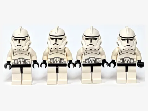 LEGO Star Wars Clone Trooper Phase 2 Minifigure Lot of 4 White