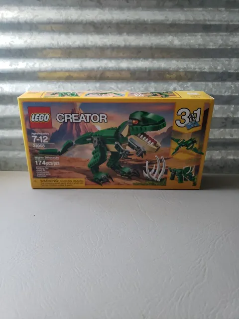 LEGO CREATOR 3 in 1: Mighty Dinosaurs 31058 T-Rex Triceratops Pterodactyl 174 pc
