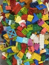 Lego Duplo Brick 100 Bricks Bulk Lot Parts Random Assorted Kids CLEAN