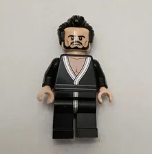 LEGO Superman Black Suit Plastic Minifigure w/ S Logo & Back Emblem