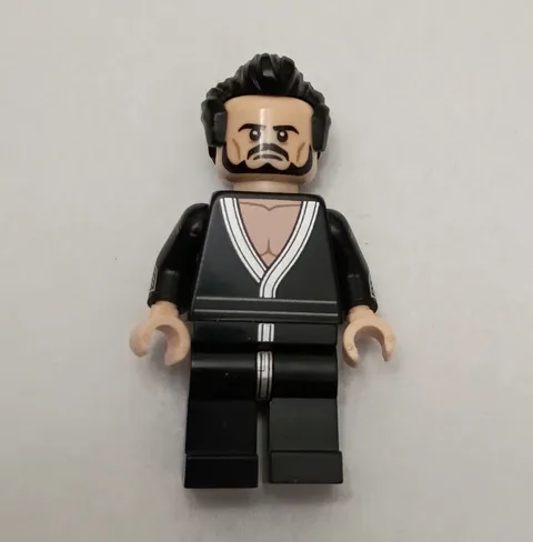 LEGO Superman Black Suit Plastic Minifigure w/ S Logo & Back Emblem