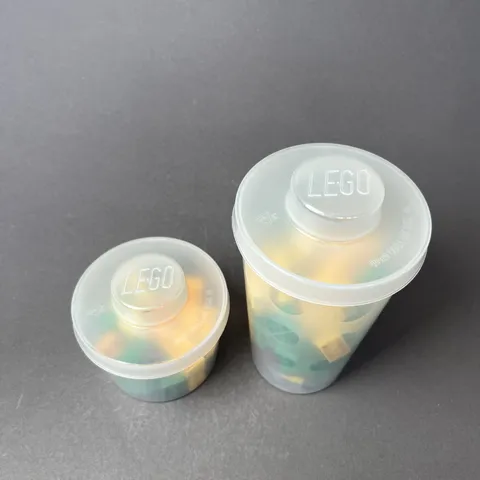 LEGO Store Pick a Brick Container Lot 1 Large 1 Sm w/ Lids & bricks Preowned 
