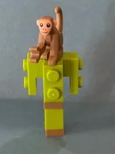 LEGO Monkey w/Light Nougat Face #77864pb01 - Light Scratches - Stand Included