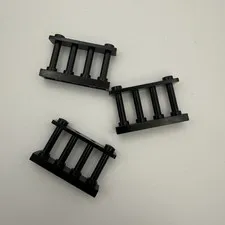 Lego Fence 1 x 4 x 2 Spindled with 2 Studs x3 BLACK #30055 Lot