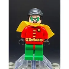 LEGO DC Super Heroes Robin Minifigure sh0112a Red Green Yellow Cape Boy Wonder
