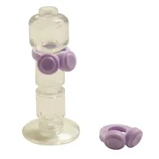 2x LEGO Minifigure Headphones Around Neck Minifig Accessory lavender