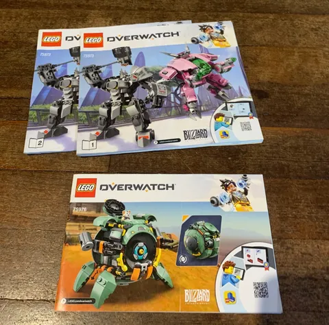 Lot of 2x LEGO Overwatch Instructions Manual Book ONLY 75973 75976