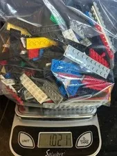 LEGO FLAT BRICKS, VARIETY OF COLORS, LONGER LENGTHS, LOT, 1 POUND
