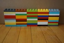 Lot of 50 Lego Duplo 2 x 4 Flat Brick Block Baseplates Various Colors Lot A4