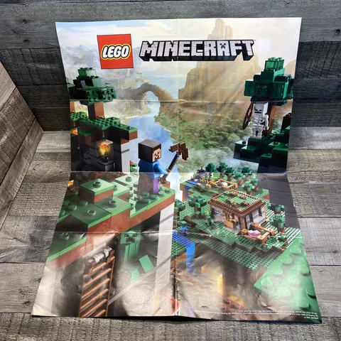 LEGO 21116 Minecraft Crafting Box Poster Only 16x22" Dual Sided Poster