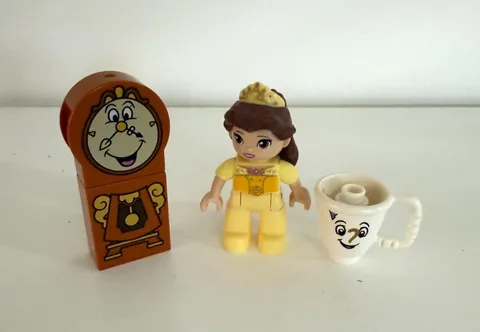 Lego DUPLO ~ Belle, Cogsworth & Chip ~ Disney Princess!  Beauty & The Beast Lot