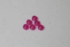 (6) Lego 1x1 Round Plate - Transparent Pink
