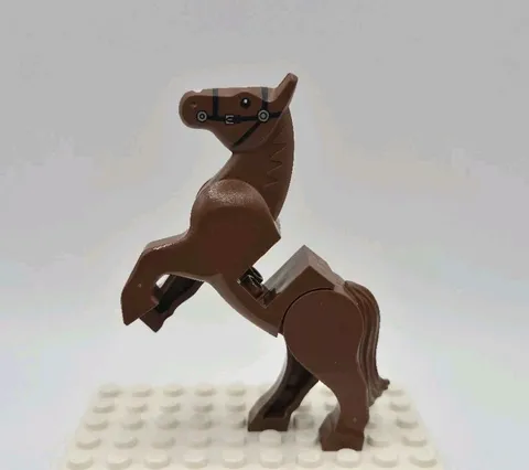 LEGO Horse Reddish Brown Movable Legs Minifig (10352c01pb01) Used Good Condition