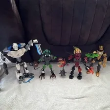 LEGO BIONICLE figure Lot with Weapons/Accessories