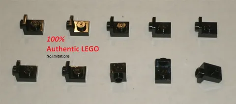 LEGO NEW 1x1 Black Plate with 1/2 Bracket (10x) 6234695 Brick 36840