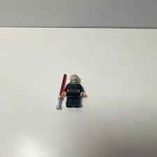LEGO Clone Wars Count Dooku with chrome lightsaber hilt.