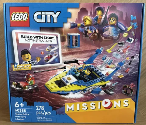 LEGO City: Water Police Detective Missions Set 60355 NIB 6+ 278 Pcs