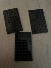 LEGO 3033 Black Plate 6x10 - 3 Pieces
