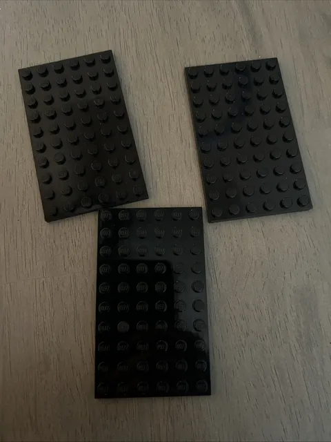 LEGO 3033 Black Plate 6x10 - 3 Pieces