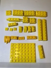 LEGO yellow 23 pieces blocks planks parts pieces lot