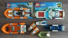 Lego Boat Lot of 8 watercraft, Yacht 60221, 60165, and more. 2 Manuals. Built.