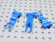 LEGO Lot of 3 Blue 4x1 Wavy Flags Accessory Minifig BV