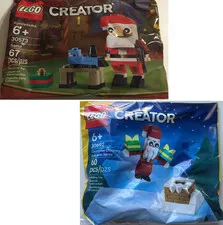 NEW LEGO Creator  Seasonal Santa Clause Polybag Sets 30573 & 30692