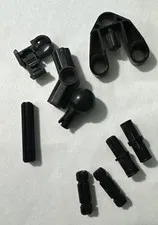 LOT Black Lego Technic Parts Flex Cable End Pin Friction - Connectors - Axle Pin