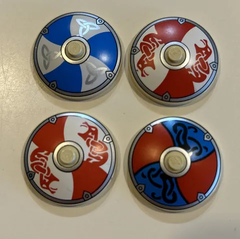 Lego Viking Minifigure Shield Lot of 4 - Castle Kingdoms