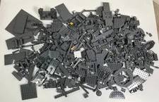 LEGO Bulk Lot 2 lb DARK GRAY Random Bricks Plates Parts Mixed Piece for Building