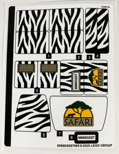 LEGO STICKER SHEET 60267 SAFARI OFF-ROADER from set New & Genuine
