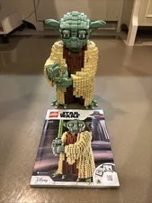 LEGO Star Wars Set 75255 Buildable Yoda W/Instructions Incomplete No Fig Read