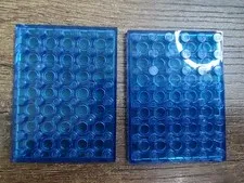 Lego 6x8 Plate Trans Dark Blue Transparent Clear Blue Set Of 2