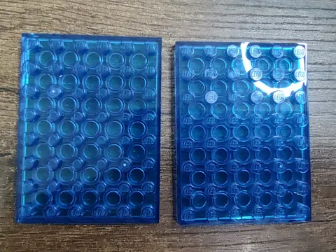 Lego 6x8 Plate Trans Dark Blue Transparent Clear Blue Set Of 2