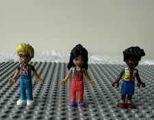 LEGO Friends Minifigures Lot: 3 Figures (1 Male, 2 Female) Age 4+