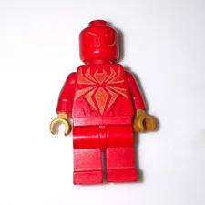 LEGO Plastic Minifigure Red Figure with Gold Hands No Headgear No Accessories