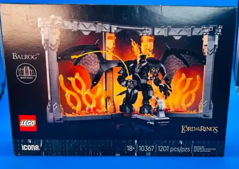 New Lego Icons The Lord of The Rings: Balrog Book Nook 1201 Piece Set 10367