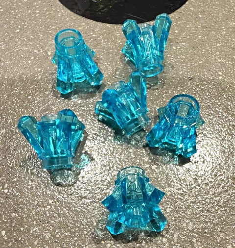 LEGO Translucent Blue Rock Gem/Crystal/Ice Pieces, 6pcs Ships FREE!!!