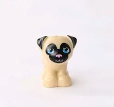 LEGO Friends Pug Dog Toffee Tan with Black Face & Ears  