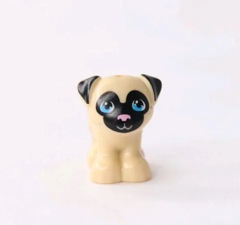 LEGO Friends Pug Dog Toffee Tan with Black Face & Ears  