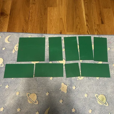 LEGO Bulk Lot Green Baseplates / Large Plates, Plastic Baseplate Pieces